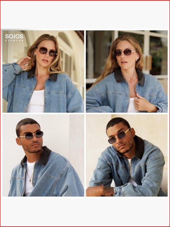 Rectangular Polarized Sunglasses with Metal Frame main image 4